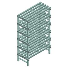Kunststof stelling REA Euro Design 1750x1000x500 mm (hxbxd) 6 niveaus