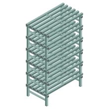 Kunststof stelling REA Euro Design 1750x1000x600 mm (hxbxd) 6 niveaus