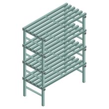 Kunststof stelling REA Euro Design 1750x1200x600 mm (hxbxd) 4 niveaus