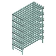 Kunststof stelling REA Euro Design 1750x1200x600 mm (hxbxd) 6 niveaus