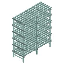 Kunststof stelling REA Euro Design 1750x1500x600 mm (hxbxd) 6 niveaus
