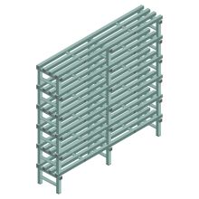 Kunststof stelling REA Euro Design 1750x1800x400 mm (hxbxd) 6 niveaus