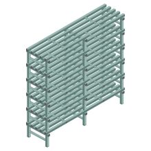 Kunststof stelling REA Euro Design 1750x1800x500 mm (hxbxd) 6 niveaus