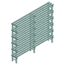 Kunststof stelling REA Euro Design 1750x2000x300 mm (hxbxd) 6 niveaus