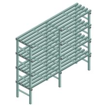 Kunststof stelling REA Euro Design 1750x2000x500 mm (hxbxd) 4 niveaus