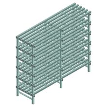 Kunststof stelling REA Euro Design 1750x2000x600 mm (hxbxd) 6 niveaus