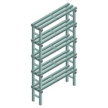Kunststof stelling REA Euro Design 1850x1000x300 mm (hxbxd) 5 niveaus
