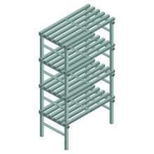 Kunststof stelling REA Euro Design 1900x1000x600 mm (hxbxd) 4 niveaus