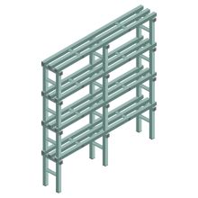 Kunststof stelling REA Euro Design 1900x1500x300 mm (hxbxd) 4 niveaus
