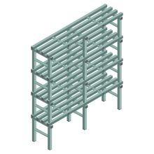 Kunststof stelling REA Euro Design 1900x1500x400 mm (hxbxd) 4 niveaus