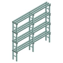 Kunststof stelling REA Euro Design 1900x2000x300 mm (hxbxd) 4 niveaus