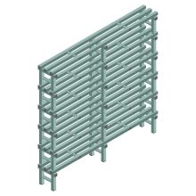 Kunststof stelling REA Euro Design 2000x1800x300 mm (hxbxd) 6 niveaus