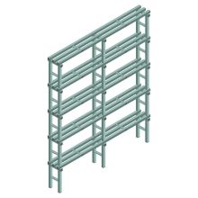 Kunststof stelling REA Euro Design 2050x1500x300 mm (hxbxd) 5 niveaus