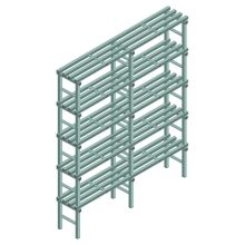 Kunststof stelling REA Euro Design 2050x1500x400 mm (hxbxd) 5 niveaus