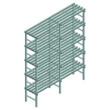 Kunststof stelling REA Euro Design 2050x1500x500 mm (hxbxd) 5 niveaus