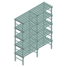 Kunststof stelling REA Euro Design 2050x1500x600 mm (hxbxd) 5 niveaus