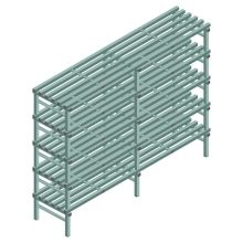 Kunststof stelling REA Euro Design 2050x1800x600 mm (hxbxd) 5 niveaus