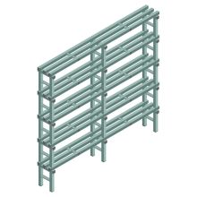 Kunststof stelling REA Euro Design 2050x2000x300 mm (hxbxd) 5 niveaus