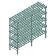 Kunststof stelling REA Euro Design 2050x2000x600 mm (hxbxd) 5 niveaus