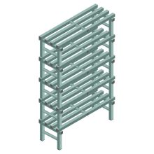 Kunststof stelling REA Euro Design 2250x1000x400 mm (hxbxd) 5 niveaus