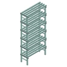 Kunststof stelling REA Euro Design 2250x1000x400 mm (hxbxd) 6 niveaus
