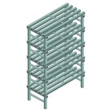 Kunststof stelling REA Euro Design 2250x1000x500 mm (hxbxd) 5 niveaus