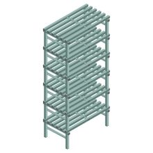 Kunststof stelling REA Euro Design 2250x1000x600 mm (hxbxd) 6 niveaus