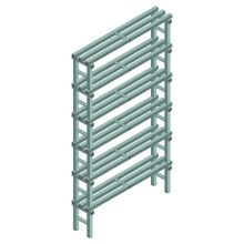 Kunststof stelling REA Euro Design 2250x1200x300 mm (hxbxd) 6 niveaus