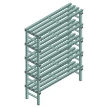 Kunststof stelling REA Euro Design 2250x1200x400 mm (hxbxd) 5 niveaus