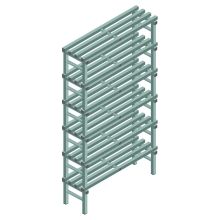 Kunststof stelling REA Euro Design 2250x1500x400 mm (hxbxd) 6 niveaus