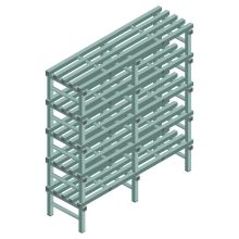 Kunststof stelling REA Euro Design 2250x1500x500 mm (hxbxd) 5 niveaus