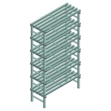 Kunststof stelling REA Euro Design 2250x1500x500 mm (hxbxd) 6 niveaus