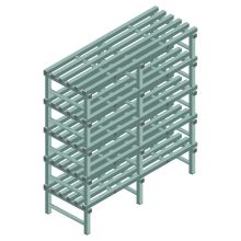 Kunststof stelling REA Euro Design 2250x1500x600 mm (hxbxd) 5 niveaus