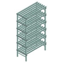 Kunststof stelling REA Euro Design 2250x1500x600 mm (hxbxd) 6 niveaus