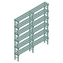 Kunststof stelling REA Euro Design 2250x1800x300 mm (hxbxd) 6 niveaus