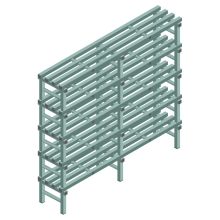 Kunststof stelling REA Euro Design 2250x1800x400 mm (hxbxd) 5 niveaus