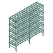 Kunststof stelling REA Euro Design 2250x1800x500 mm (hxbxd) 5 niveaus