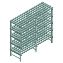 Kunststof stelling REA Euro Design 2250x1800x600 mm (hxbxd) 5 niveaus