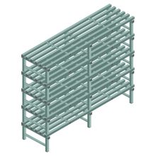 Kunststof stelling REA Euro Design 2250x2000x600 mm (hxbxd) 5 niveaus