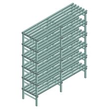 Kunststof stelling REA Euro Design 2250x2000x600 mm (hxbxd) 6 niveaus
