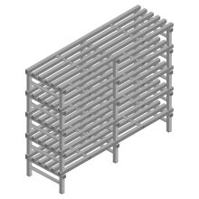 Kunststof stelling REA Euro Grey 1450x1800x600 mm (hxbxd) 5 niveaus