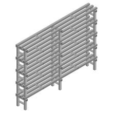 Kunststof stelling REA Euro Grey 1450x2000x300 mm (hxbxd) 5 niveaus