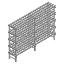 Kunststof stelling REA Euro Grey 1450x2000x400 mm (hxbxd) 5 niveaus