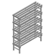Kunststof stelling REA Euro Grey 1650x1200x400 mm (hxbxd) 5 niveaus