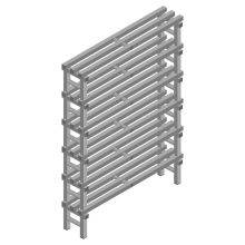 Kunststof stelling REA Euro Grey 1750x1200x300 mm (hxbxd) 6 niveaus