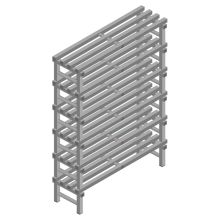 Kunststof stelling REA Euro Grey 1750x1200x400 mm (hxbxd) 6 niveaus