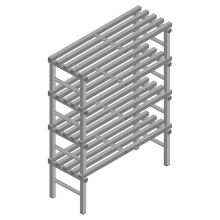 Kunststof stelling REA Euro Grey 1750x1200x500 mm (hxbxd) 4 niveaus