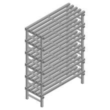 Kunststof stelling REA Euro Grey 1750x1200x500 mm (hxbxd) 6 niveaus