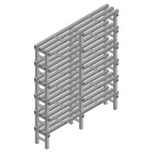 Kunststof stelling REA Euro Grey 1750x1500x300 mm (hxbxd) 6 niveaus