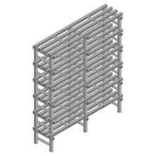 Kunststof stelling REA Euro Grey 1750x1500x400 mm (hxbxd) 6 niveaus